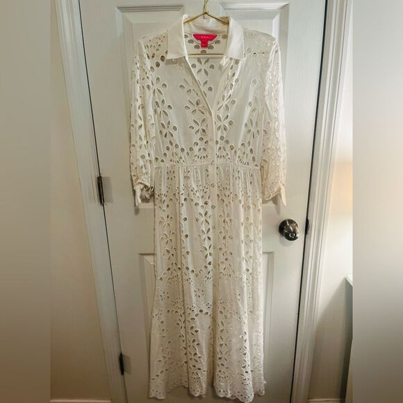 Lilly Pulitzer White Floral Eyelet Dress - Picture 5 of 7